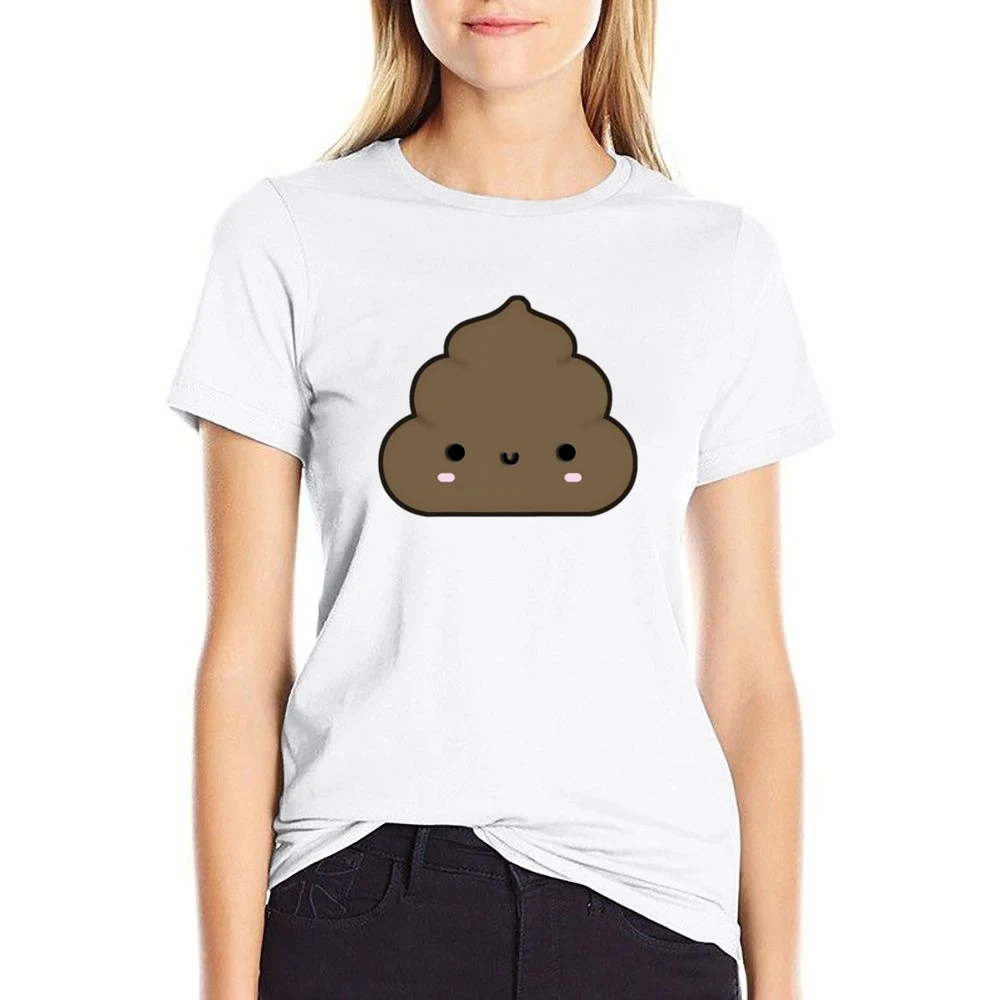 Cute Little Poop Adorable Cartoon Tee Shirt US Size Women Ladies T-shirt