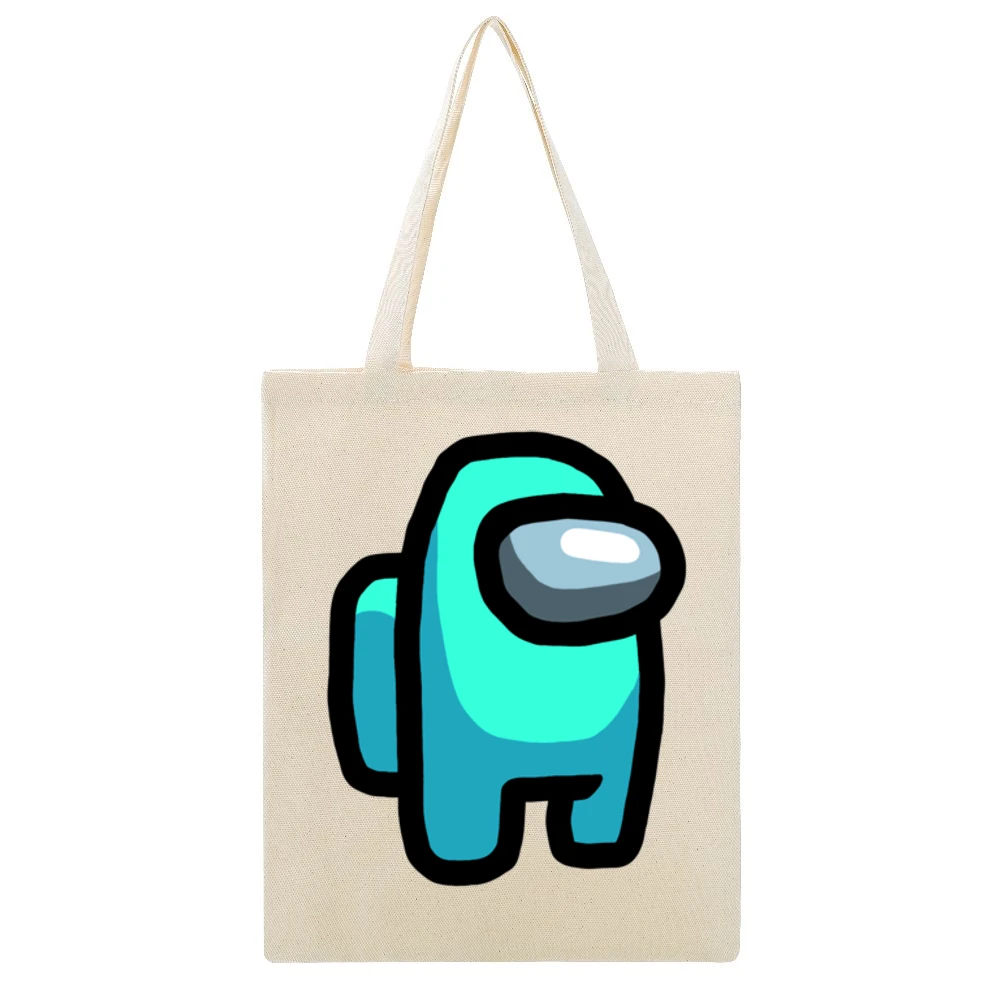 Cyan Suspect Fun Video Game Fan Beige Canvas Tote Shopping Bag