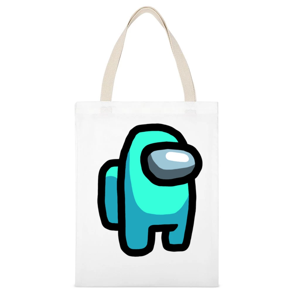 Cyan Suspect Fun Video Game Fan White Canvas Tote Shopping Bag
