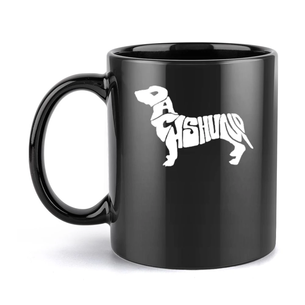 Dachshund Black Mug