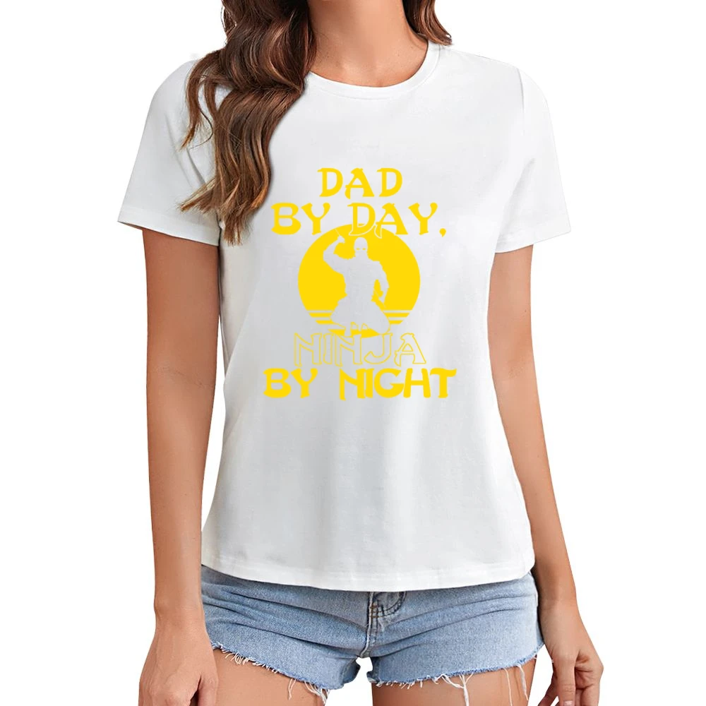 Dad By Day Ninja By Night Tshirt (all Styles And Colors Available) Asian Size Women Ladies T-shirt
