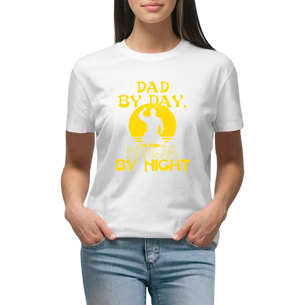 Dad By Day Ninja By Night Tshirt (all Styles And Colors Available) Premium Women Ladies T-shirt