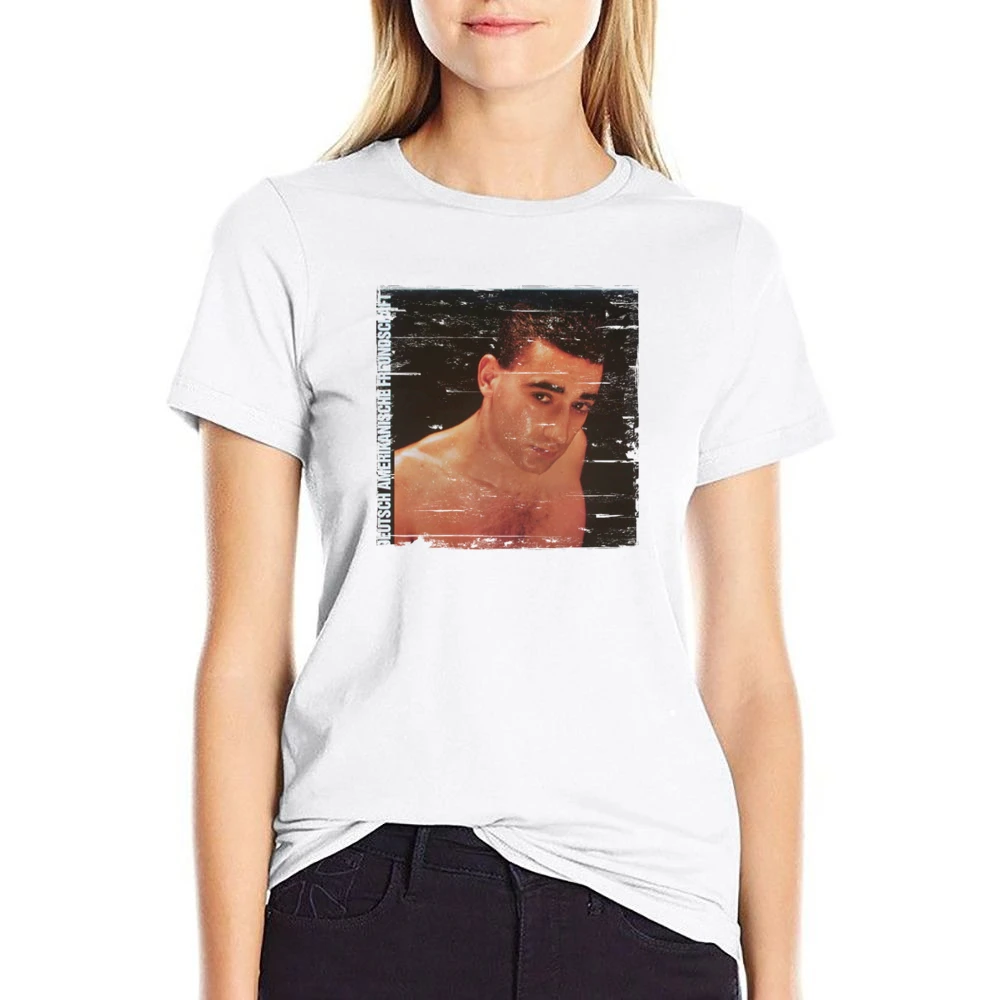 Daf Alles Ist Gut Album Cover Distressed Image US Size Women Ladies T-shirt
