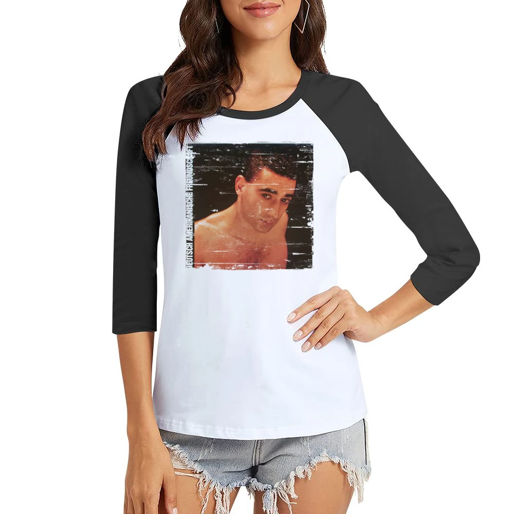 Daf Alles Ist Gut Album Cover Distressed Image Women Ladies 3-4 Sleeve T-Shirt