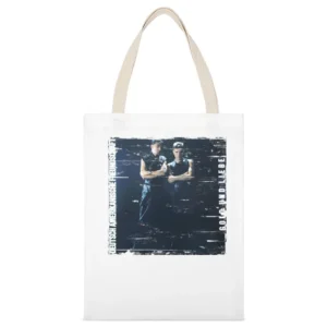 Daf Gold Und Liebe Album Cover Distressed Image White Canvas Tote Shopping Bag