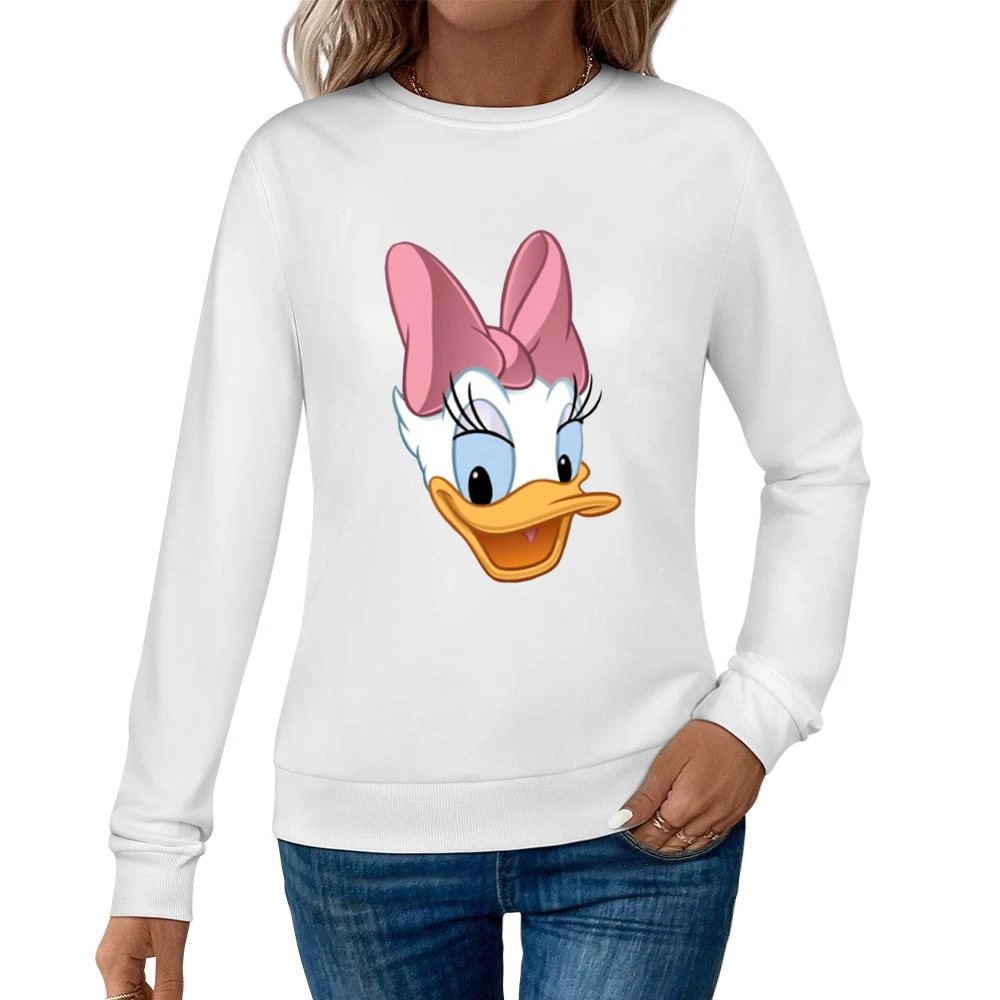 Daisy Duck Fun Popular Vintage Disney Cartoon Character Graphic T Shir Women Pullover Sweatshirt