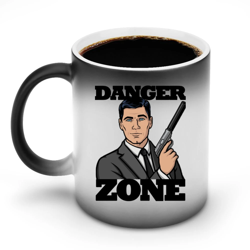 Danger Zone Funny Archer Quote Graphic Discoloration Mug