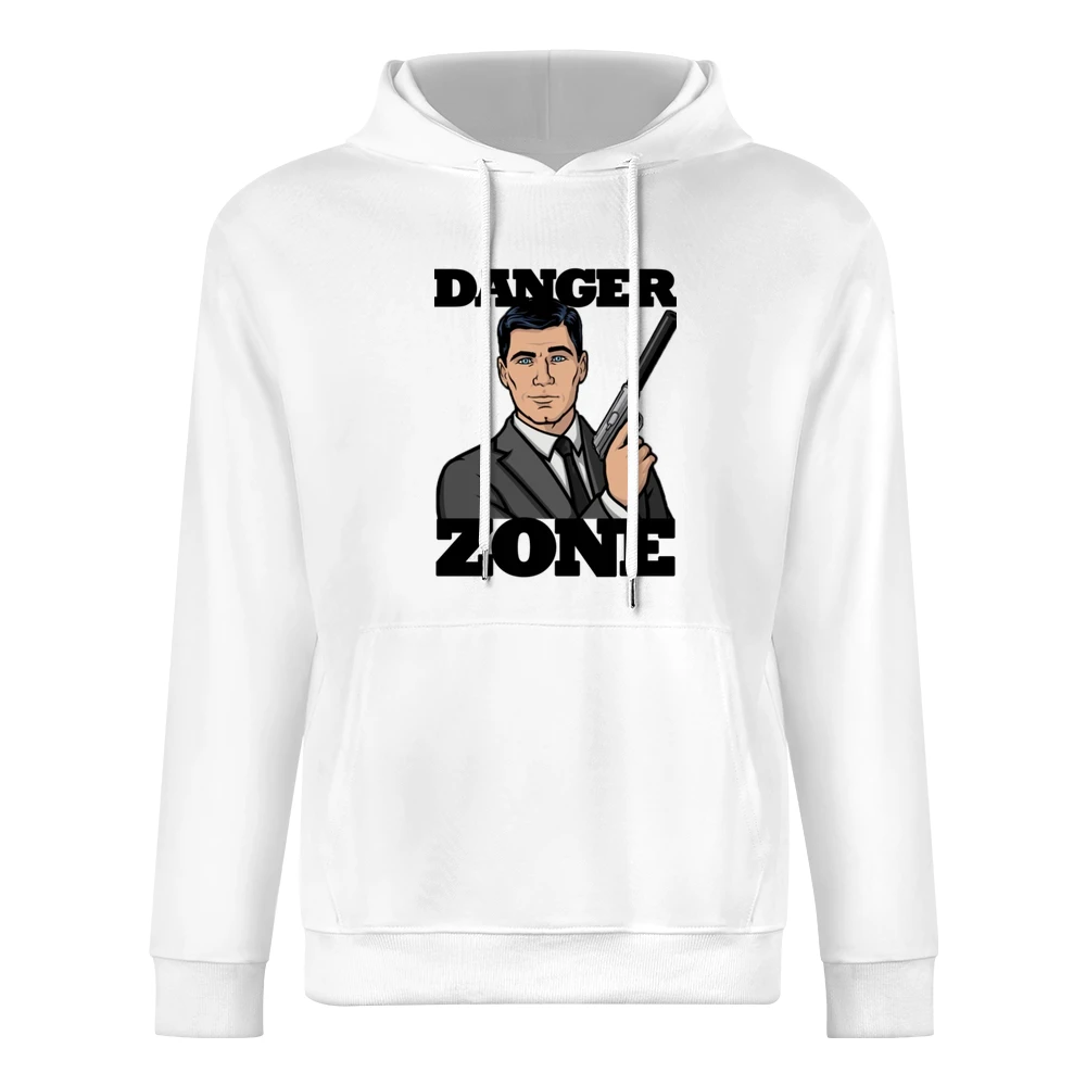 Danger Zone Funny Archer Quote Graphic European Size Men Hoodie