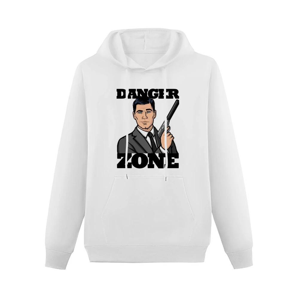 Danger Zone Funny Archer Quote Graphic Men Hoodie With Pocket
