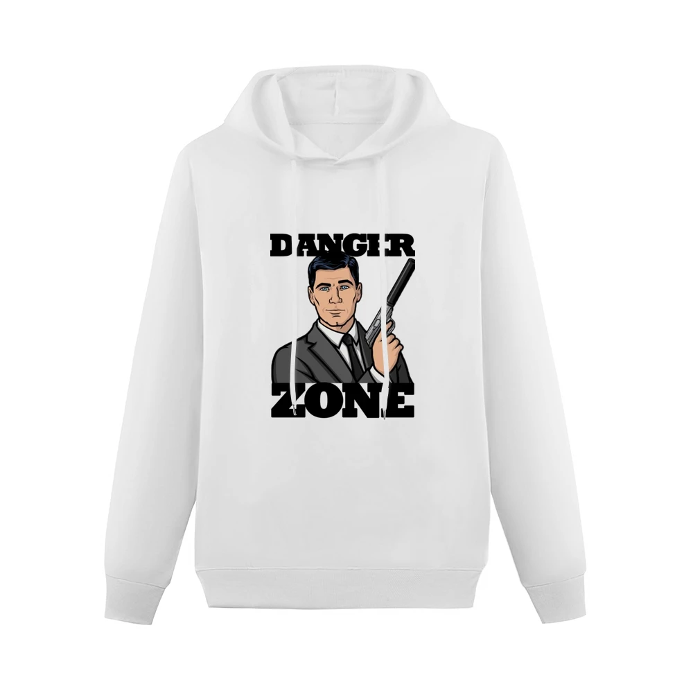 Danger Zone Funny Archer Quote Graphic Men Hoodie Without Pocket