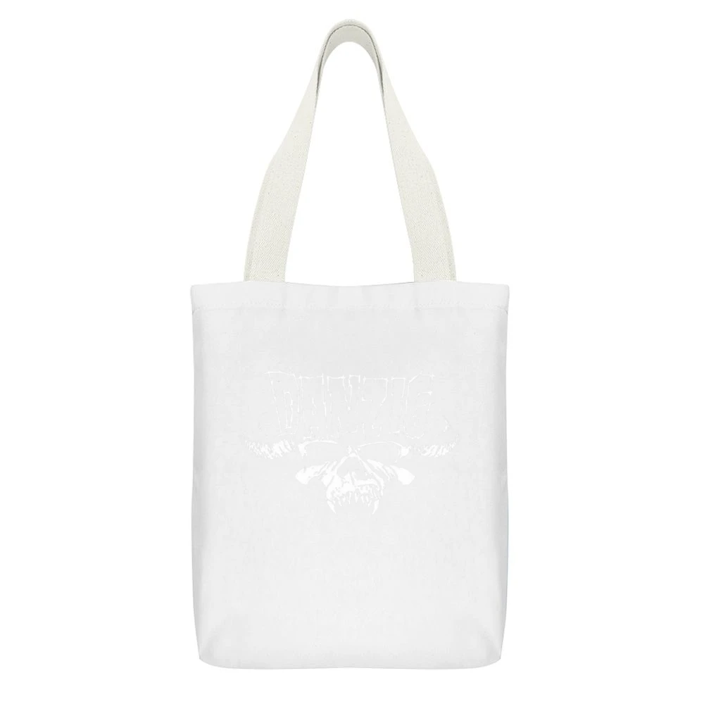 Danzig American heavy metal band White Canvas Tote Shopping Bag With Interior Pocket