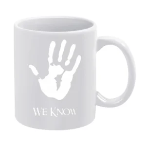 Dark Brotherhood we know hand palm White Mug