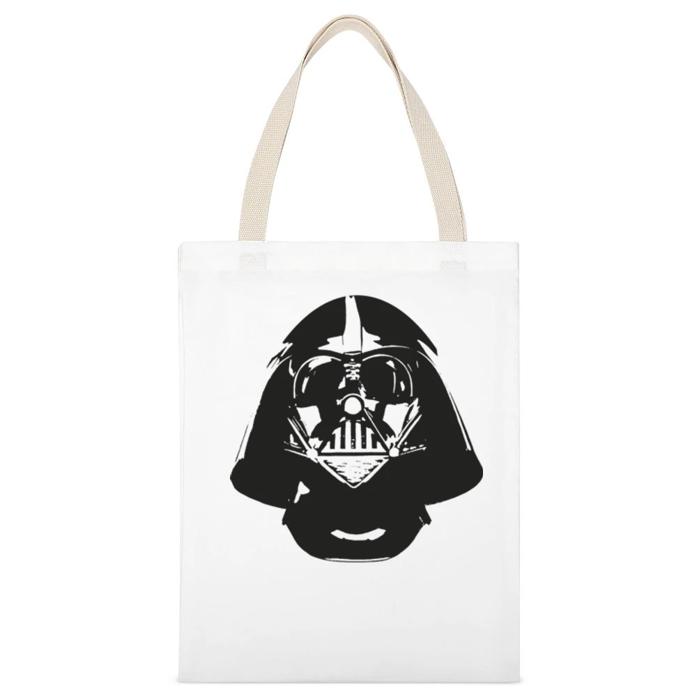 Darth Vader Anakin Skywalker character of the Star Wars saga White Canvas Tote Shopping Bag