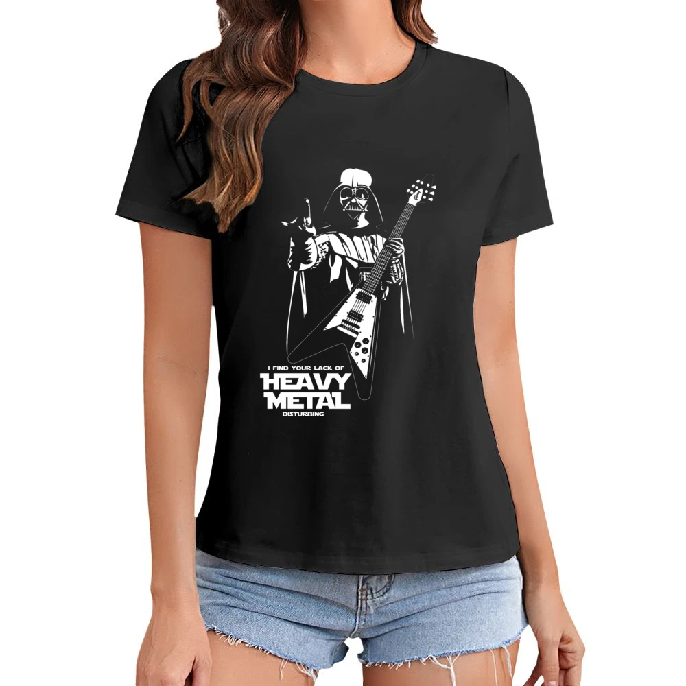 Darth Vader Heavy Medal Asian Size Women Ladies T-shirt