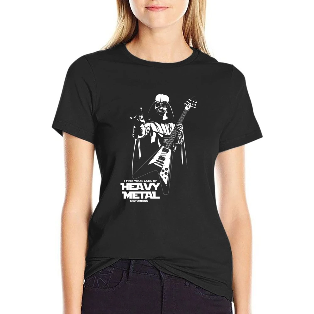 Darth Vader Heavy Medal US Size Women Ladies T-shirt