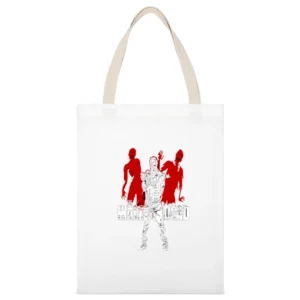 Daryl Tee White Canvas Tote Shopping Bag