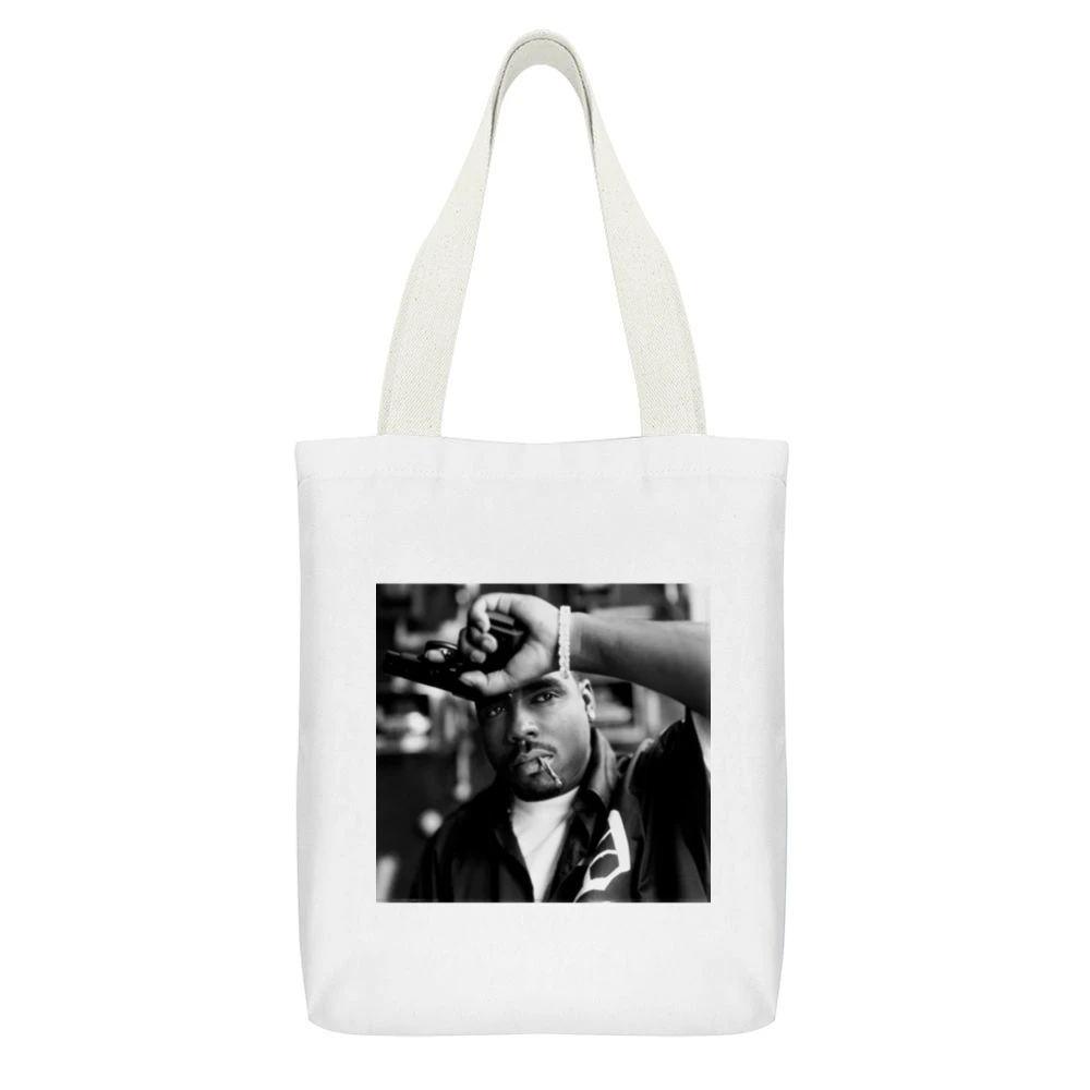 Daz Dillinger White Canvas Tote Shopping Bag With Interior Pocket