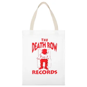 Death Row Records Tshirt White Canvas Tote Shopping Bag