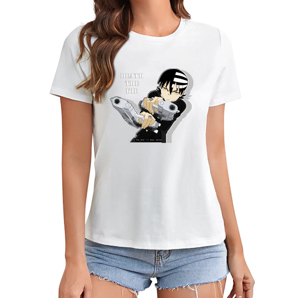 Death The Kid dtk Soul eater manga games Asian Size Women Ladies T-shirt