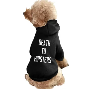 Death To Hipsters Funny Popular Graphic Tee Shirt Pet Apparel Clothes