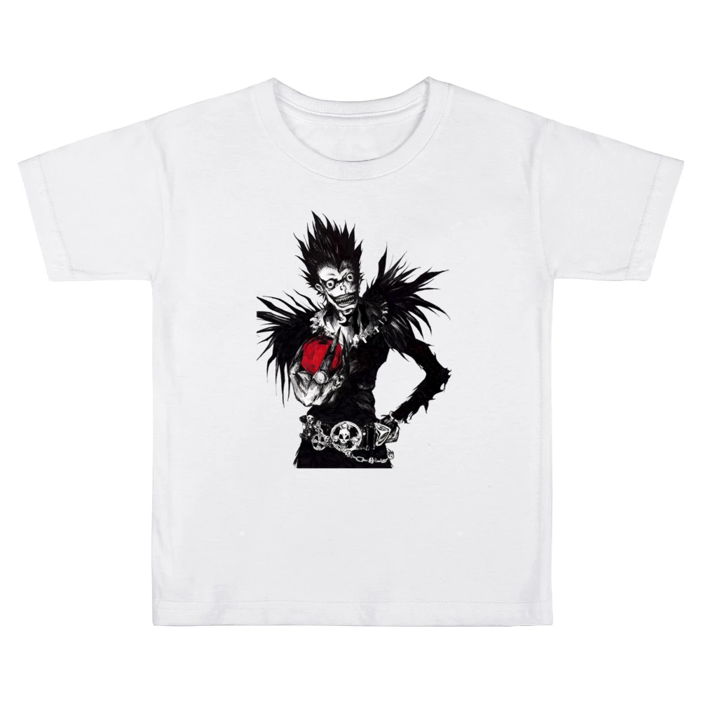 Death slayer god reaper Shinigami Ryuuk with an apple Death Note manga Kids Boys Girls T-Shirt