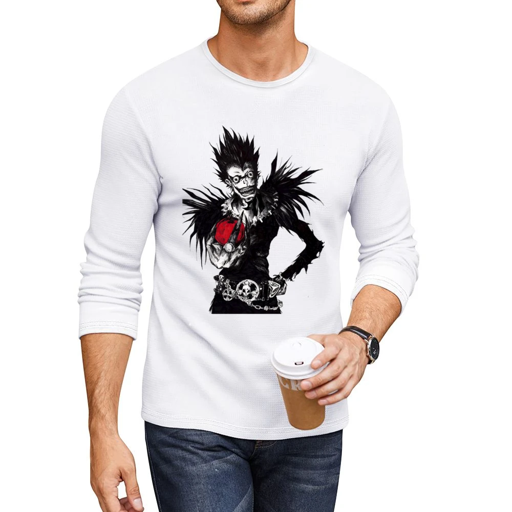 Death slayer god reaper Shinigami Ryuuk with an apple Death Note manga Men CrewNeck Long Sleeve T-Shirt
