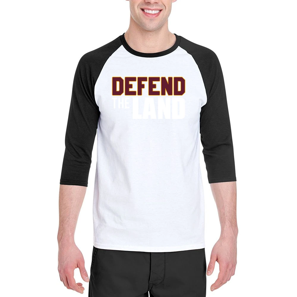 Defend The Land Black Out Cleveland Cavs Ohio Basketball Graphic Fan T Men 3/4 Sleeve T-Shirt