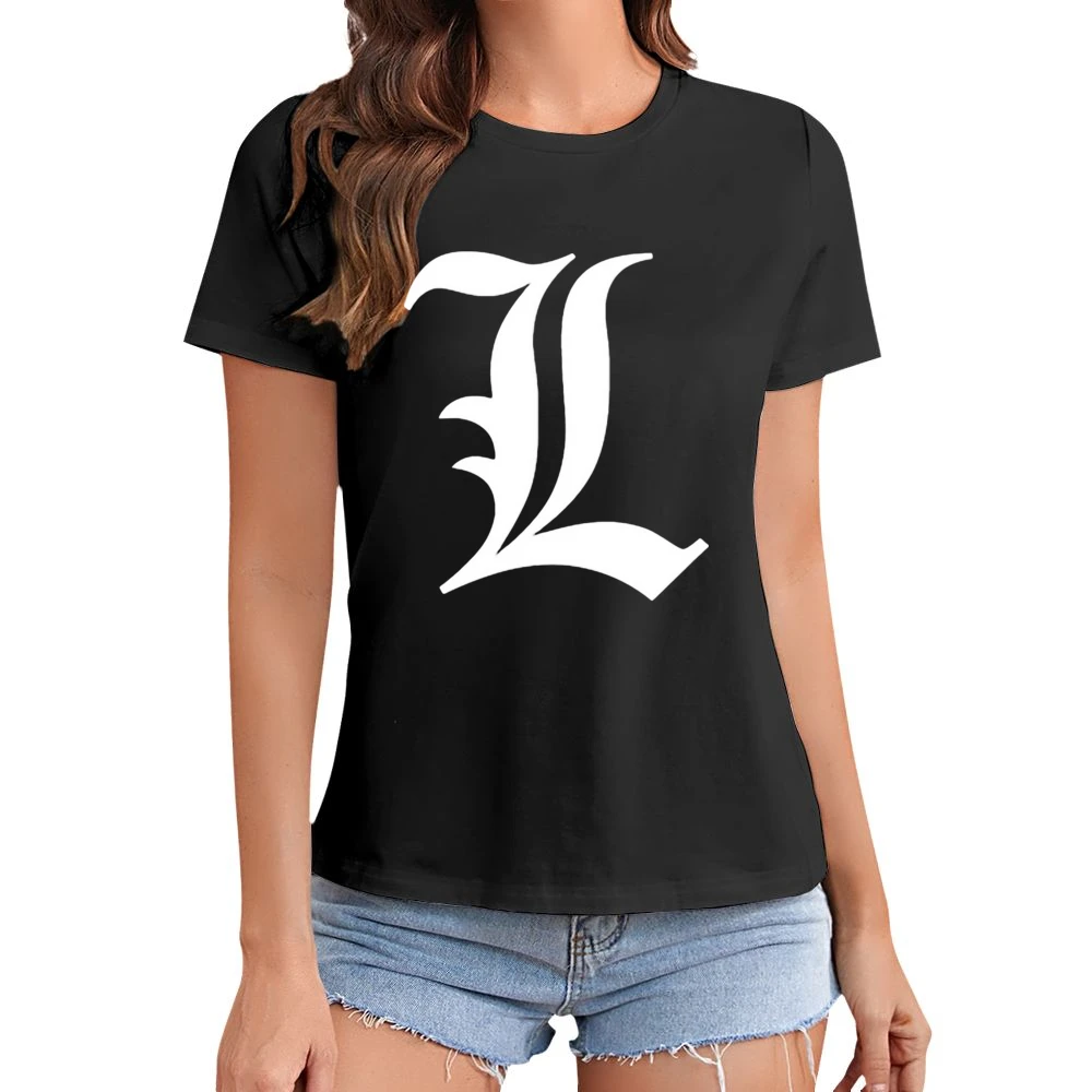 Detective L Death Note Anime Manga Asian Size Women Ladies T-shirt
