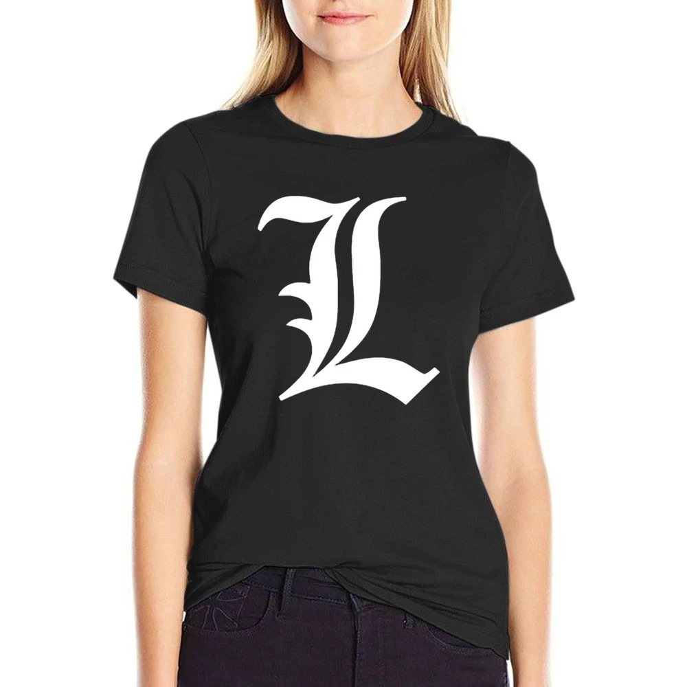 Detective L Death Note Anime Manga US Size Women Ladies T-shirt