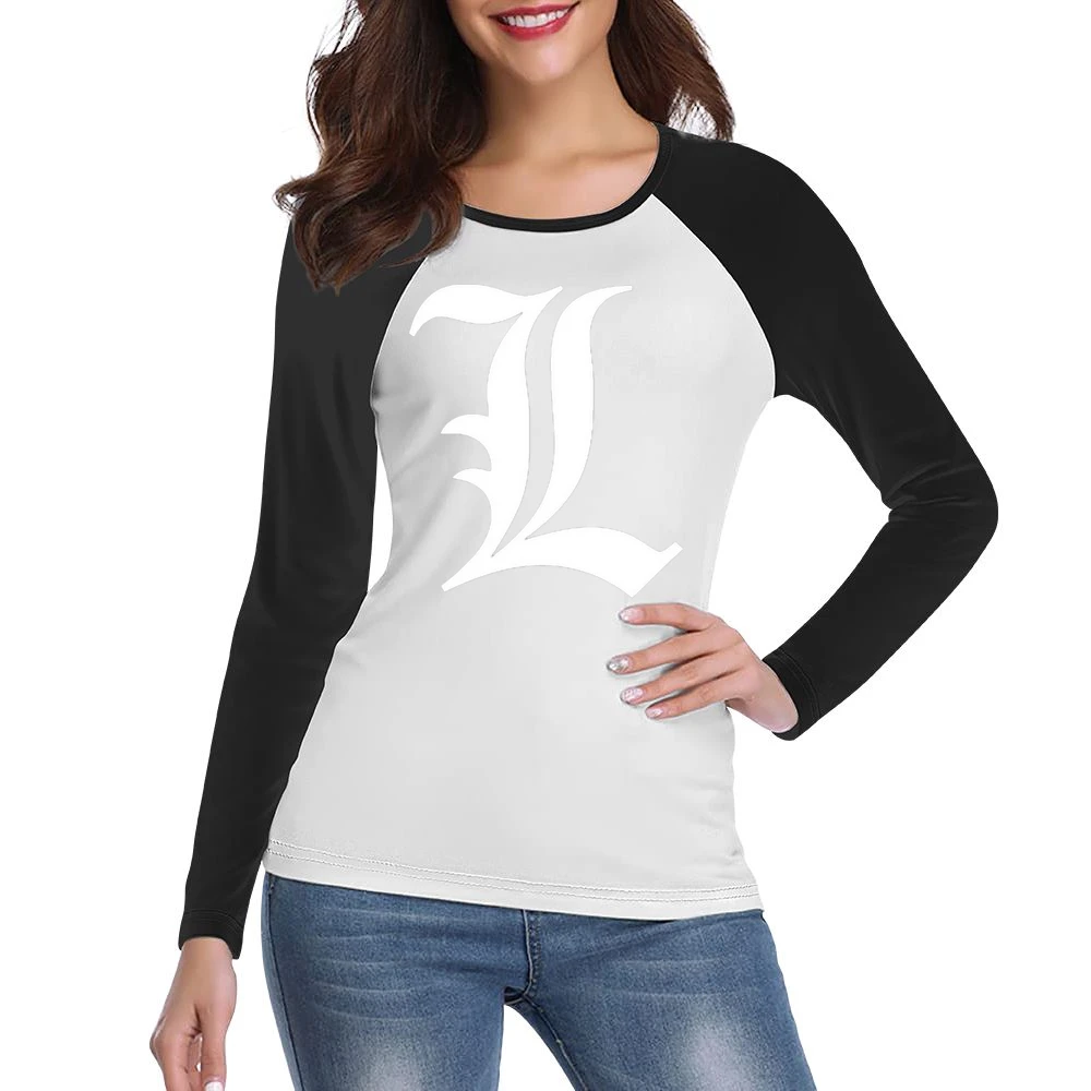 Detective L Death Note Anime Manga Women Ladies Long Sleeve T-Shirt