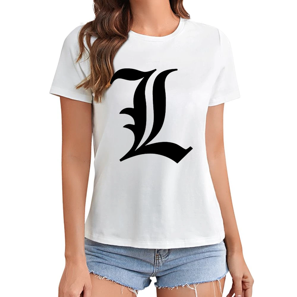 Detective L Death Note manga Asian Size Women Ladies T-shirt