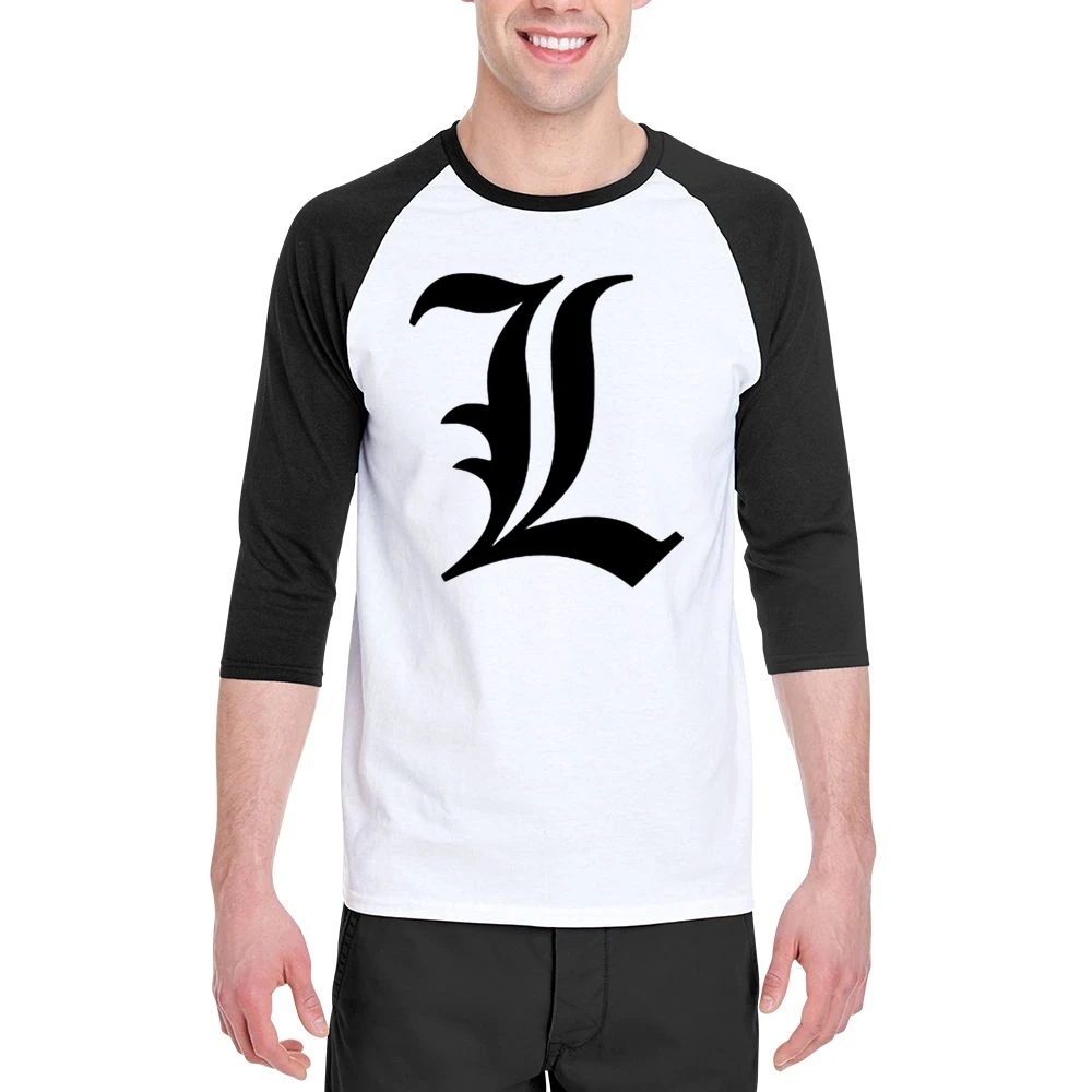Detective L Death Note manga Men 3/4 Sleeve T-Shirt