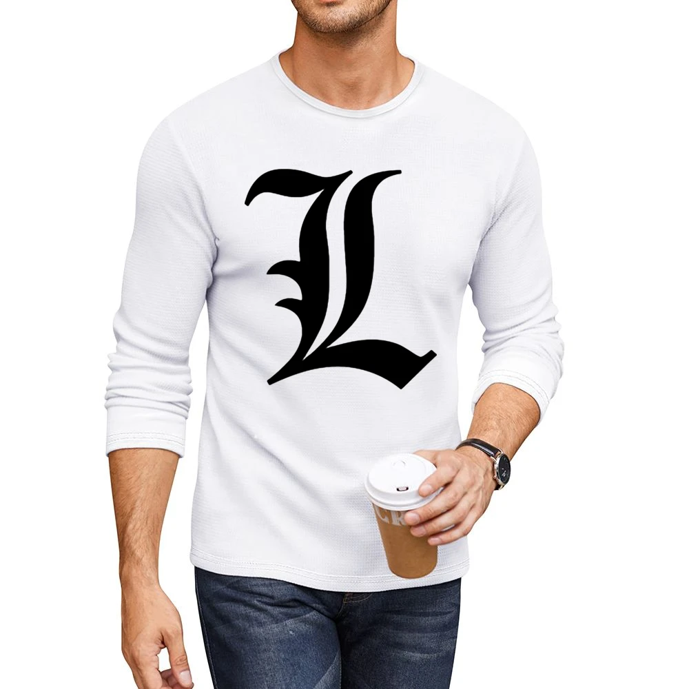 Detective L Death Note manga Men CrewNeck Long Sleeve T-Shirt