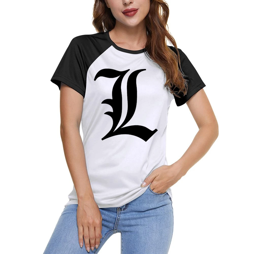 Detective L Death Note manga Women Ladies Short Sleeve T-Shirt