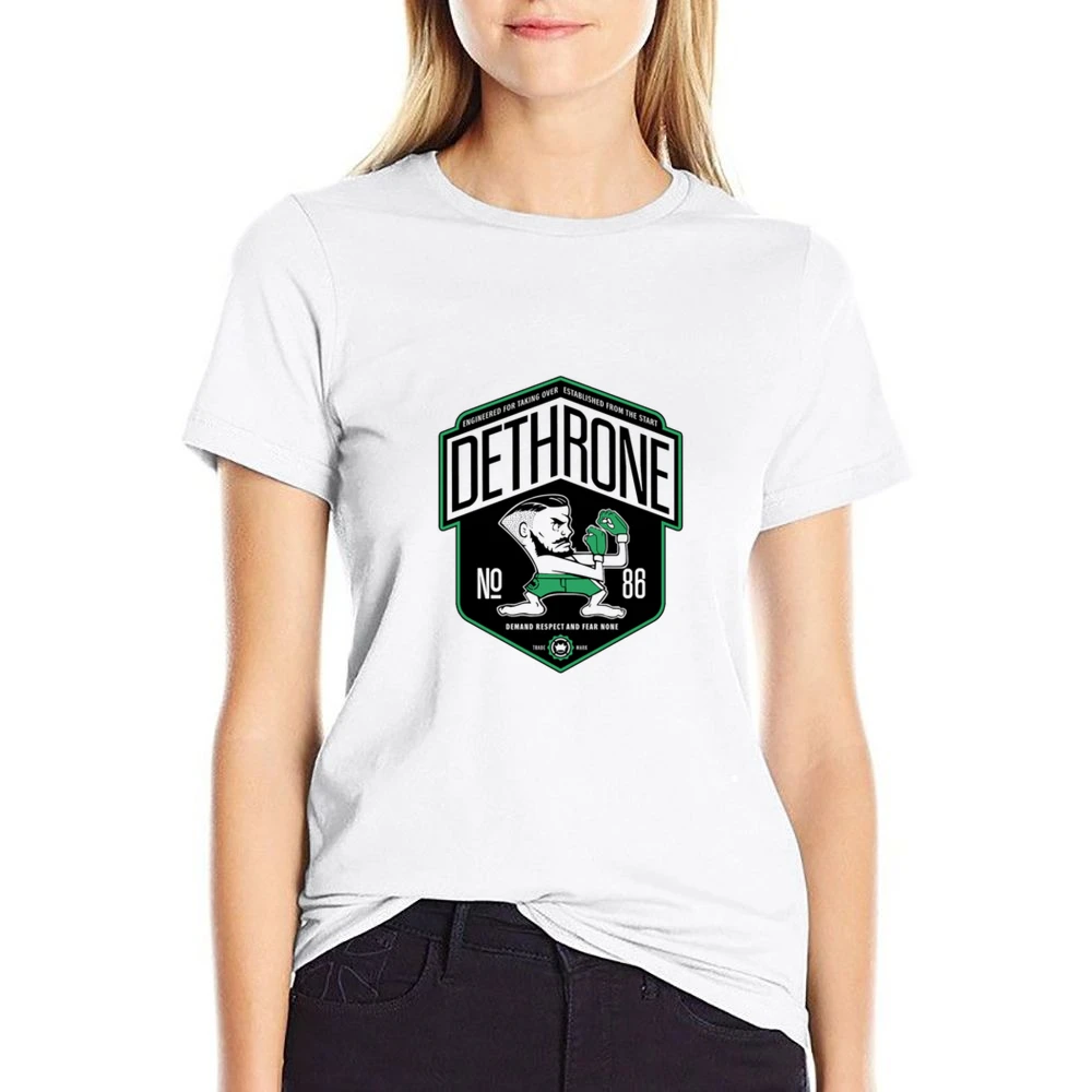 Dethrone Connor Mcgregor Tshirt (all Styles And Colors Available) US Size Women Ladies T-shirt