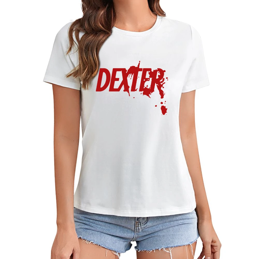 Dexter Fun Graphic TV Show Title Graphic Fan Asian Size Women Ladies T-shirt