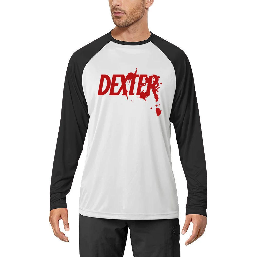Dexter Fun Graphic TV Show Title Graphic Fan Men Long Sleeve T-Shirt