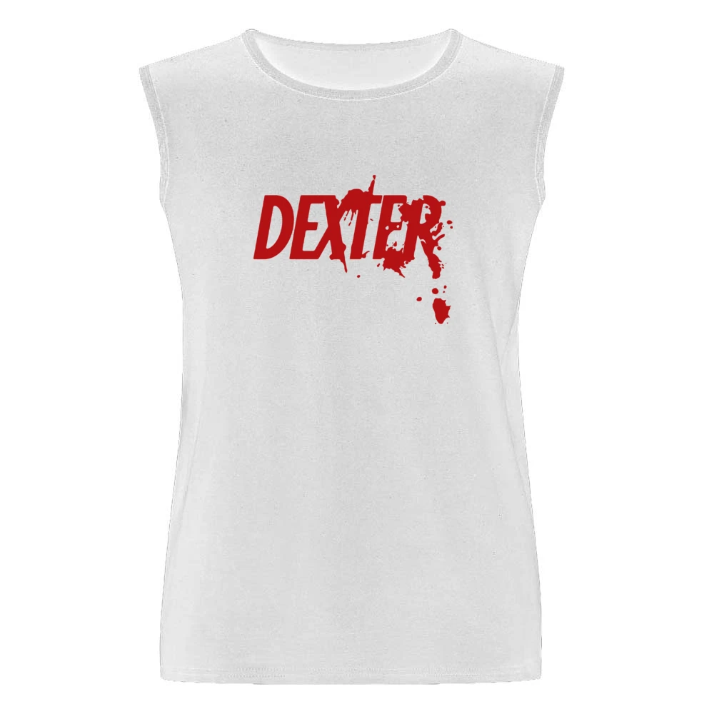 Dexter Fun Graphic TV Show Title Graphic Fan Men Sleeveless T-Shirt