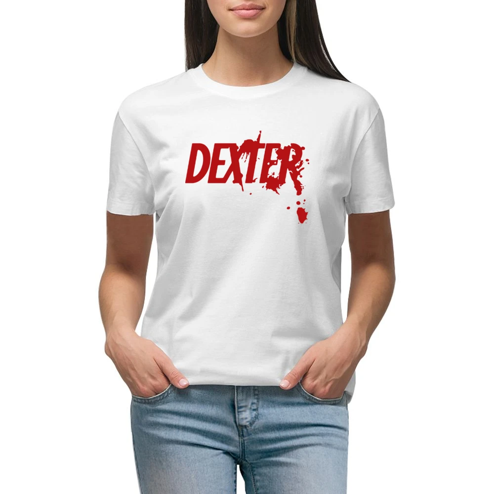 Dexter Fun Graphic TV Show Title Graphic Fan Premium Women Ladies T-shirt