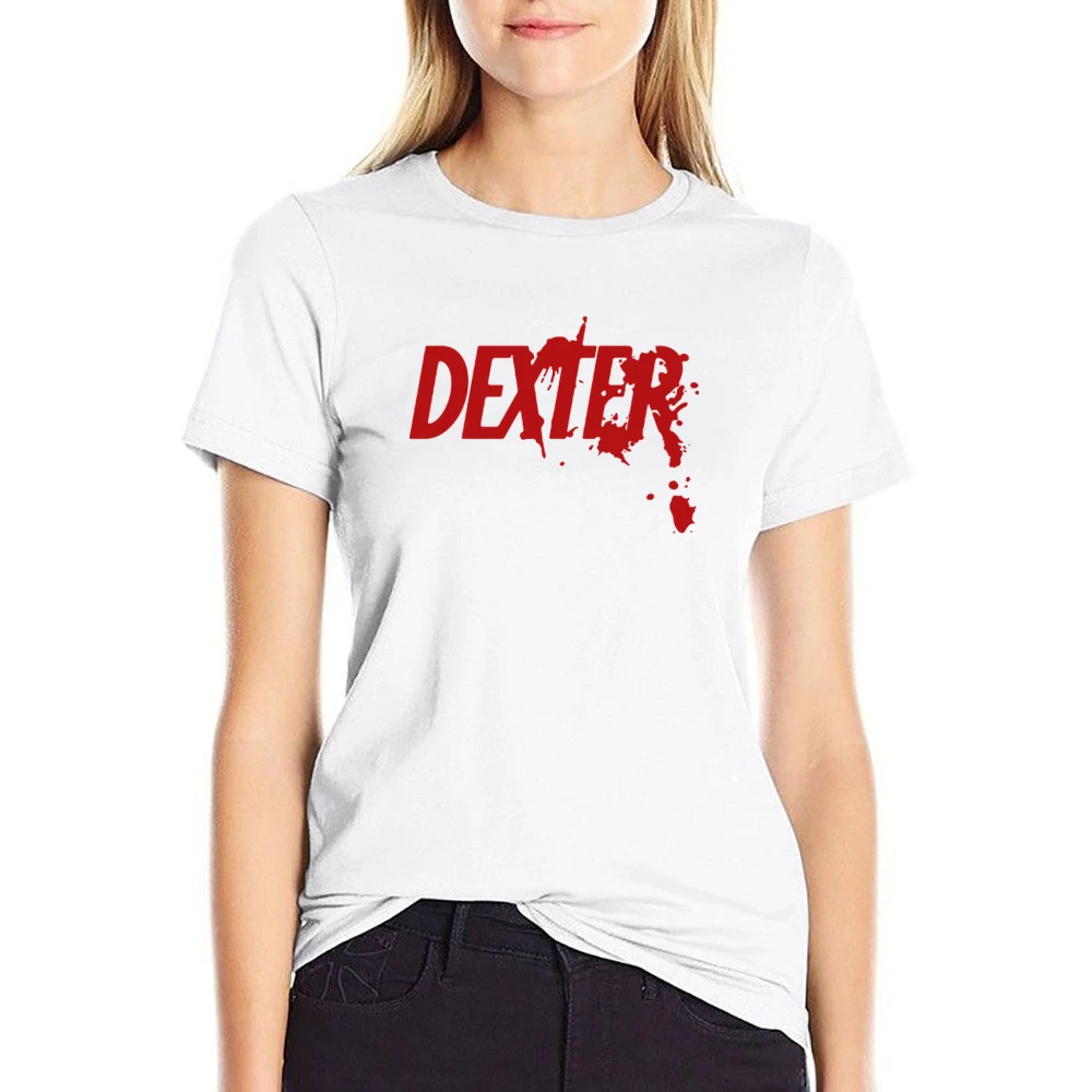Dexter Fun Graphic TV Show Title Graphic Fan US Size Women Ladies T-shirt