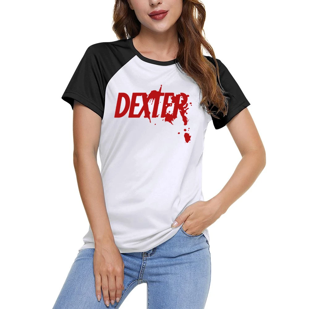 Dexter Fun Graphic TV Show Title Graphic Fan Women Ladies Short Sleeve T-Shirt
