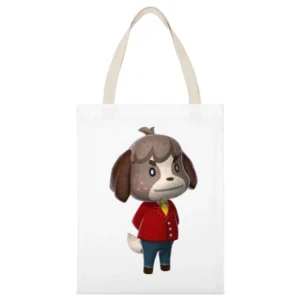 Digby From Animal Crossing Nintendo Character Video Game White Canvas Tote Shopping Bag