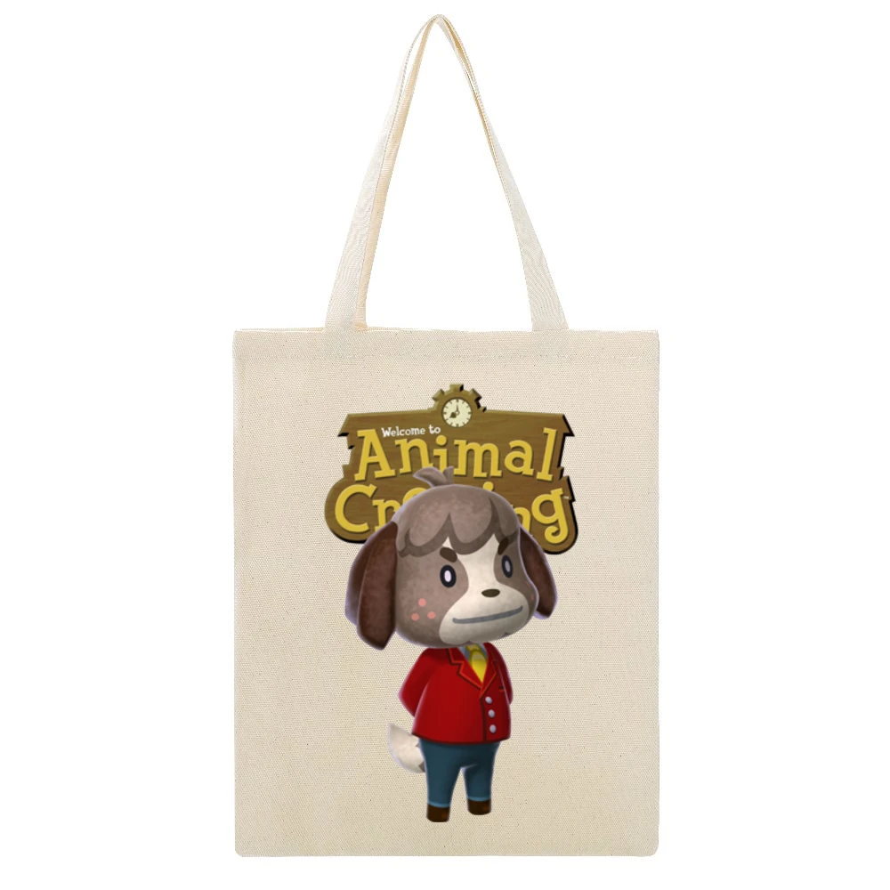 Digby From Animal Crossing Nintendo Video Game Fan Beige Canvas Tote Shopping Bag