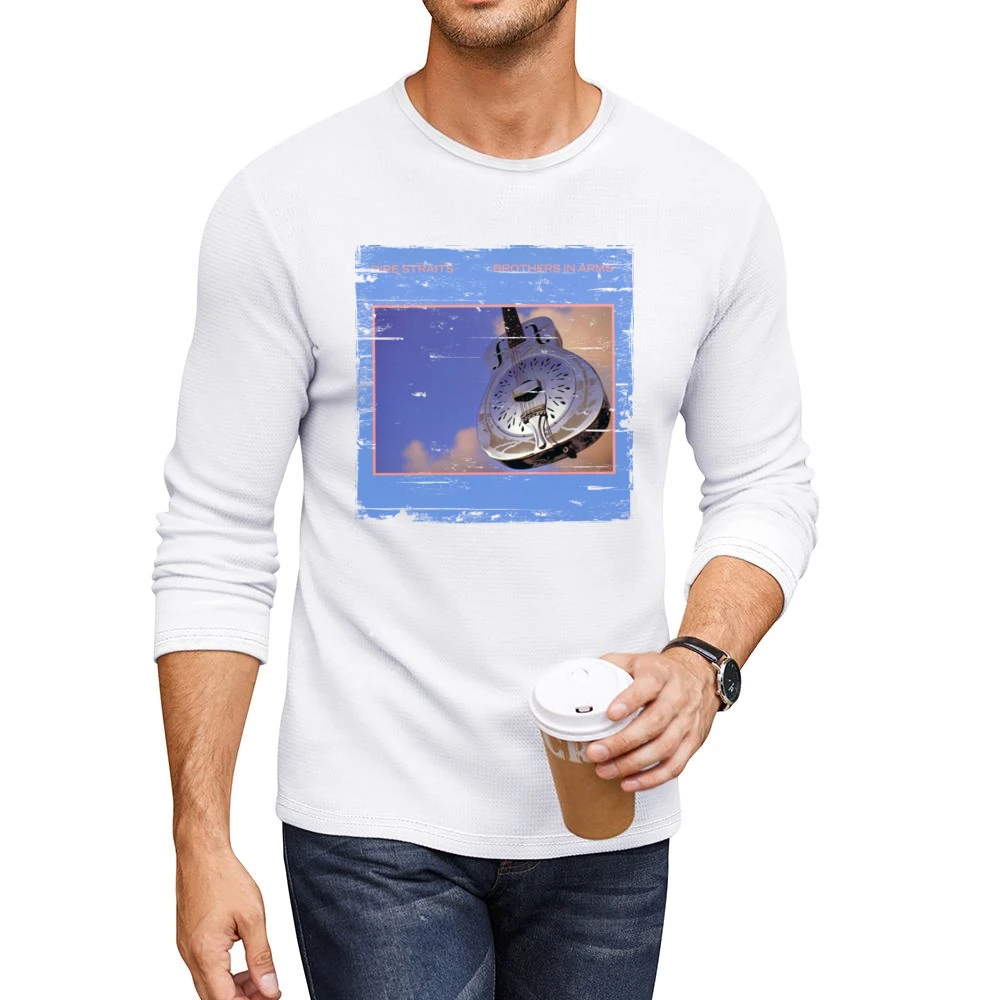 Dire Straits Brothers In Arms Album Cover Distressed Image Men CrewNeck Long Sleeve T-Shirt