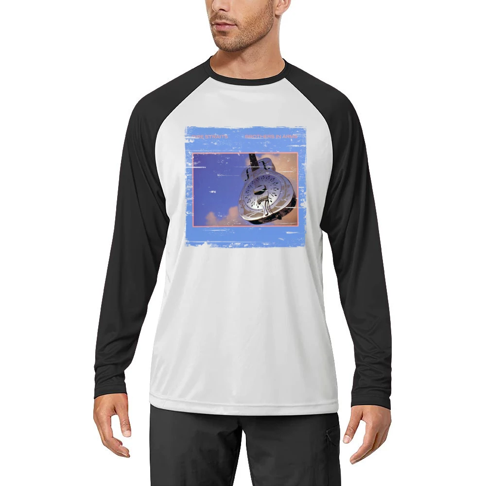 Dire Straits Brothers In Arms Album Cover Distressed Image Men Long Sleeve T-Shirt