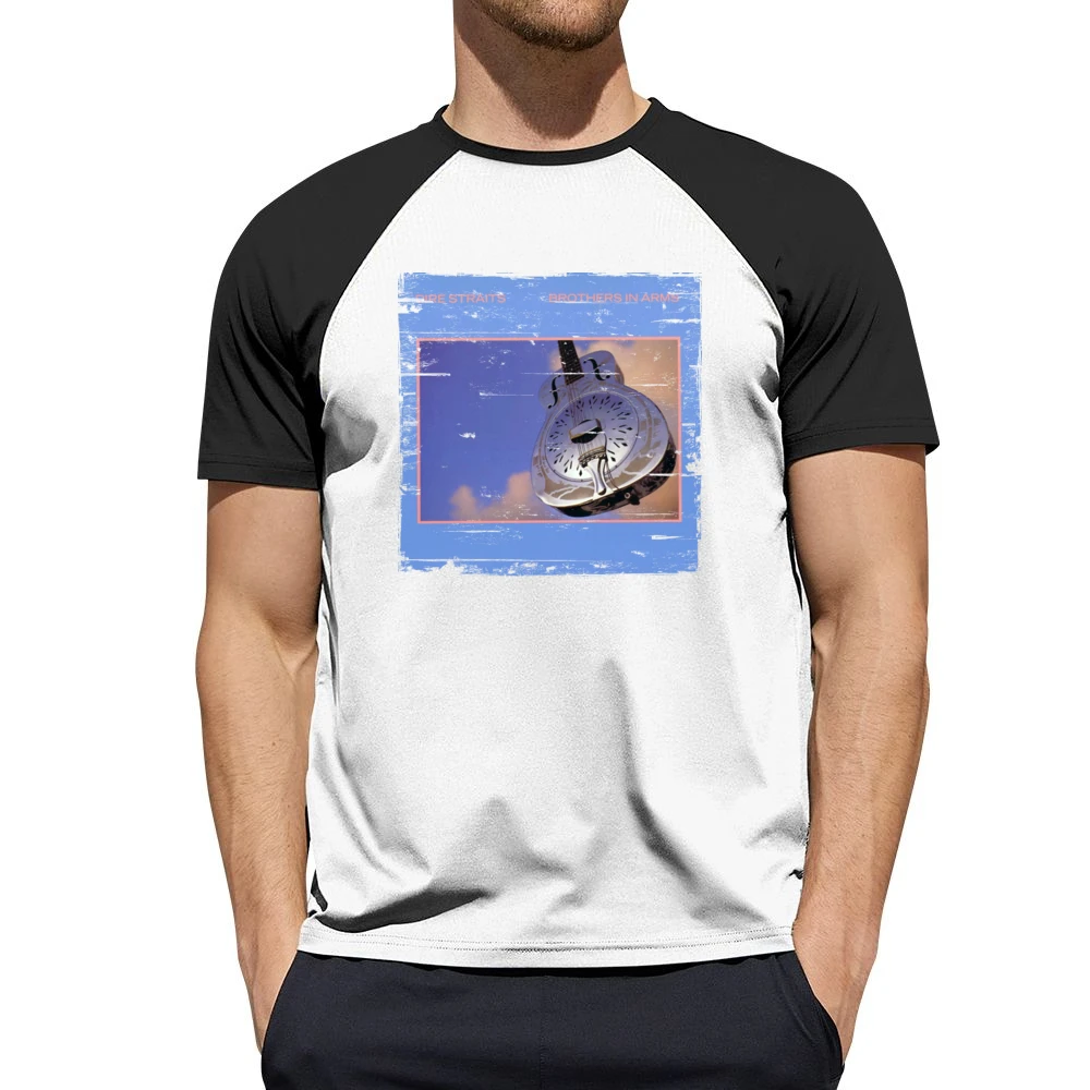 Dire Straits Brothers In Arms Album Cover Distressed Image Men Short Sleeve T-Shirt