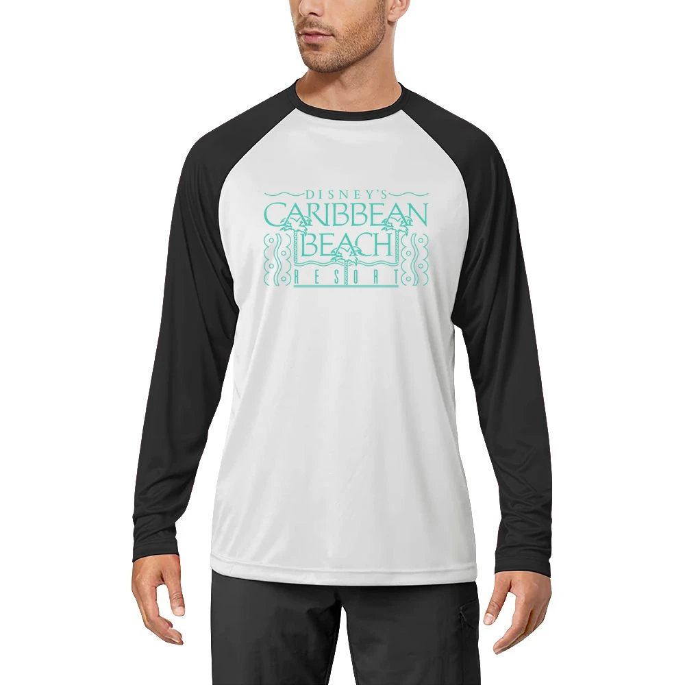 Disney's Caribbean Beach Resort Fun Vintage Cool Graphic Retro Tee Shi Men Long Sleeve T-Shirt