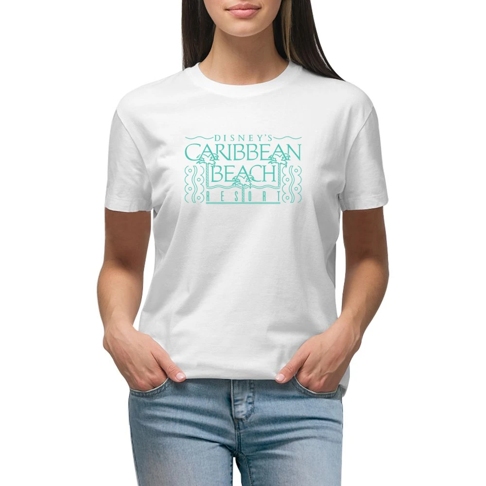 Disney's Caribbean Beach Resort Fun Vintage Cool Graphic Retro Tee Shi Premium Women Ladies T-shirt
