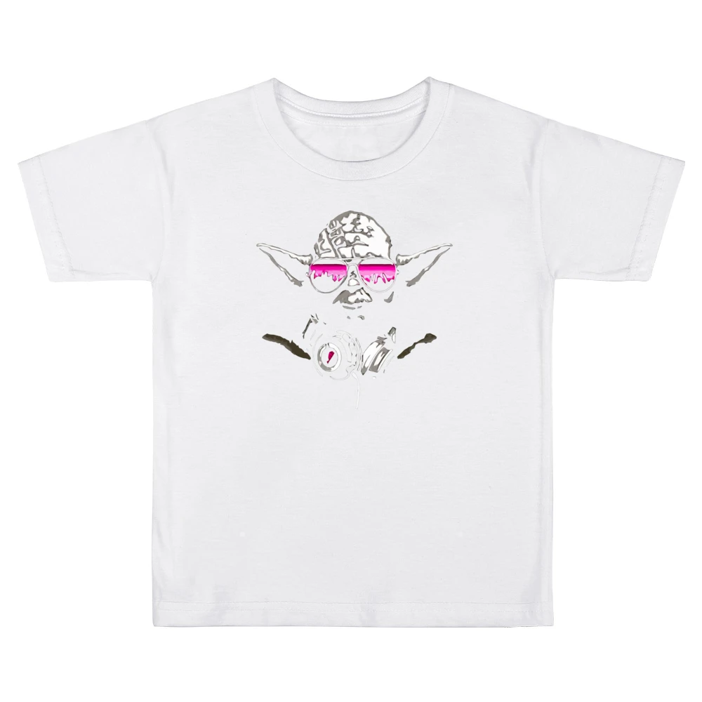 Dj Yoda Star Wars Retro Funny Kids Boys Girls T-Shirt