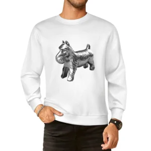 Dog Monopoly Token Fun Classic Game Piece Graphic Tee Shirt European Size Pullover Sweater
